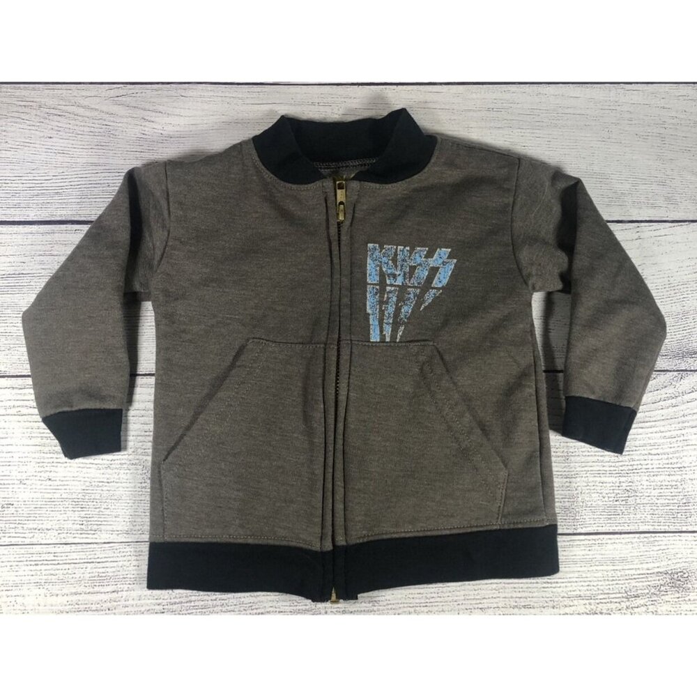 Rowdy Sprout 12-18M Kiss Band Bomber Light Sweat Jacket